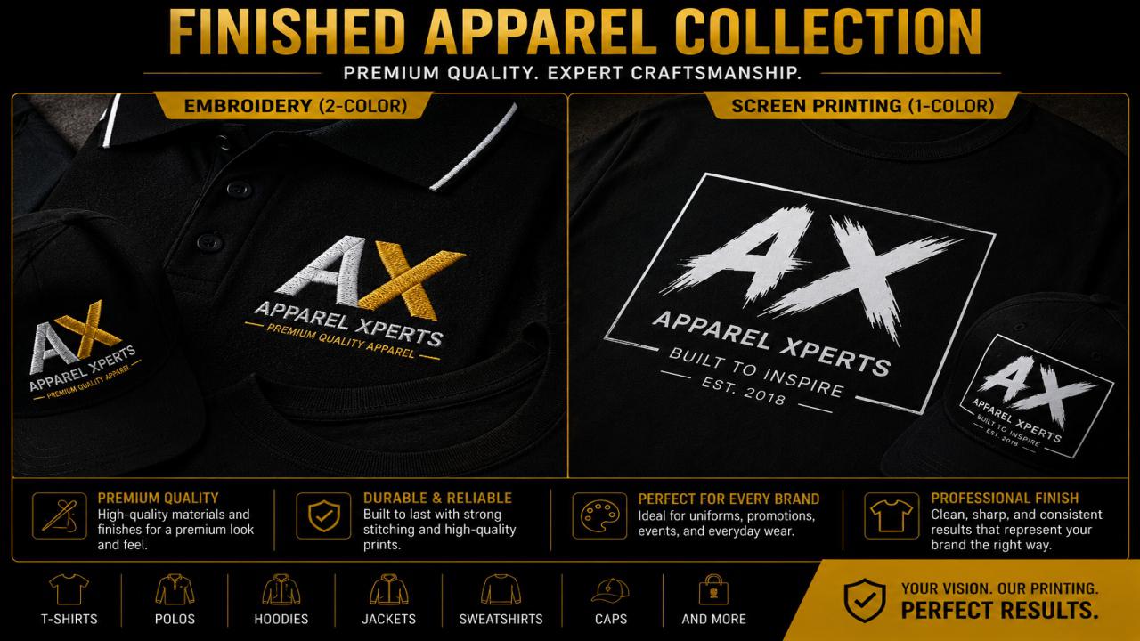 Embroidery and Screen Printing for Hoodies and Streetwear